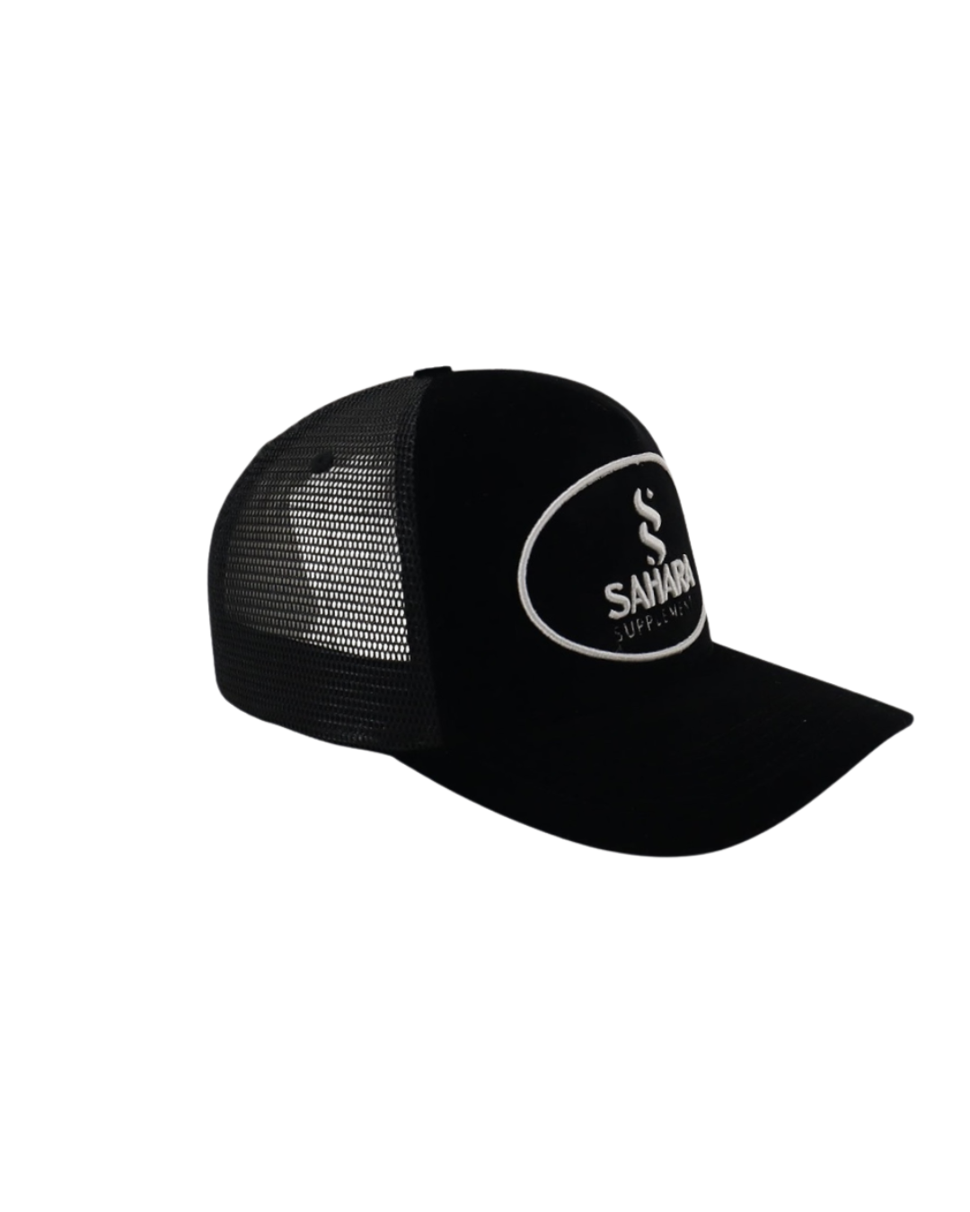 Sahara Velour Hat Black on White