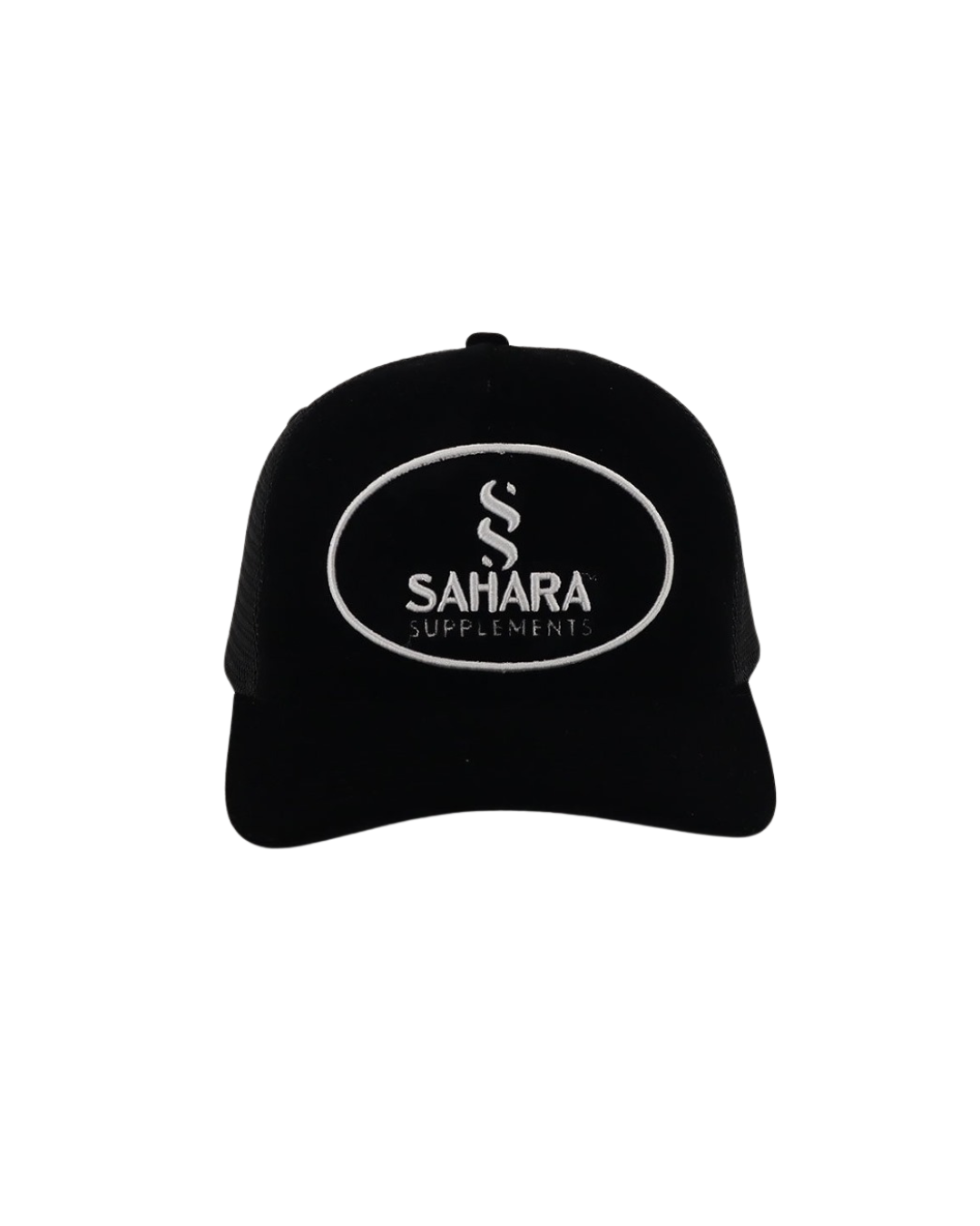 Sahara Velour Hat Black on White